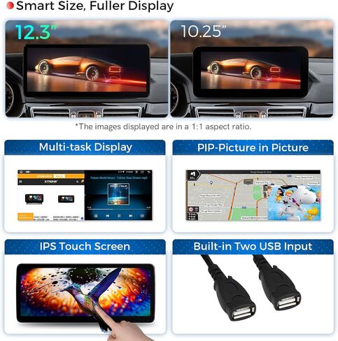 XTRONS 12.3 بوصة Android 14 ستيريو سيارة لمرسيدس بنز W212 S212 (2013-2014) نظام NTG 4.5 4.7، شاشة لمس IPS 4+64 جيجابايت راديو سيارة عالمي 4G نظام تحديد المواقع العالمي يدعم CarPlay Android Auto in Kuwait