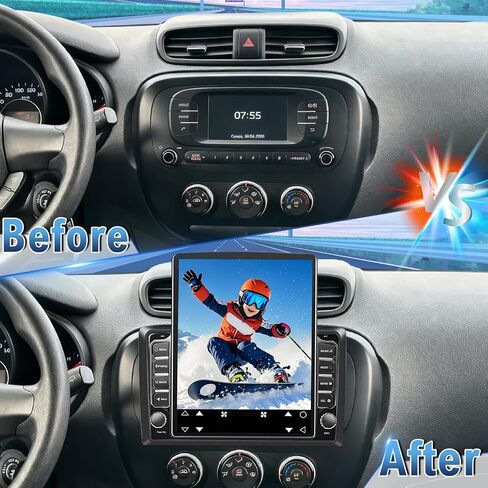 راديو ستيريو للسيارة Android 14 Double Din لسيارة KIA Soul 2014-2019، 2G+32G 9.7 بوصة شاشة لمس راديو السيارة مع تشغيل لاسلكي Android Auto GPS WiFi Bluetooth RDS DSP SWC كاميرا احتياطية in Saudi Arabia