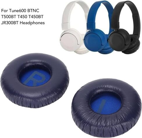 Headphones Replacement Ear Pads,for Tune600 BTNC T500BT T450 T450BT JR300BT Headphones,Ear Pads with Soft Protein Leather,Earpads Cushions Replacement(Black) in Saudi Arabia