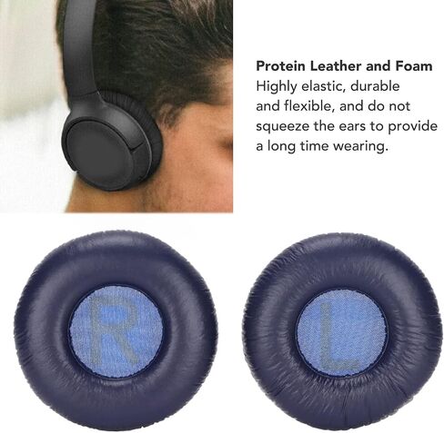 Headphones Replacement Ear Pads,for Tune600 BTNC T500BT T450 T450BT JR300BT Headphones,Ear Pads with Soft Protein Leather,Earpads Cushions Replacement(Black) in Saudi Arabia