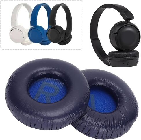 Headphones Replacement Ear Pads,for Tune600 BTNC T500BT T450 T450BT JR300BT Headphones,Ear Pads with Soft Protein Leather,Earpads Cushions Replacement(Black) in Saudi Arabia