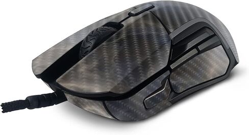 MightySkins Carbon Fiber Skin Compatible with SteelSeries Rival 5 Gaming Mouse - Stormy Marble | Protective, Durable Textured Carbon Fiber Finish | Easy to Apply and Change Styles | Made in The USA in Saudi Arabia