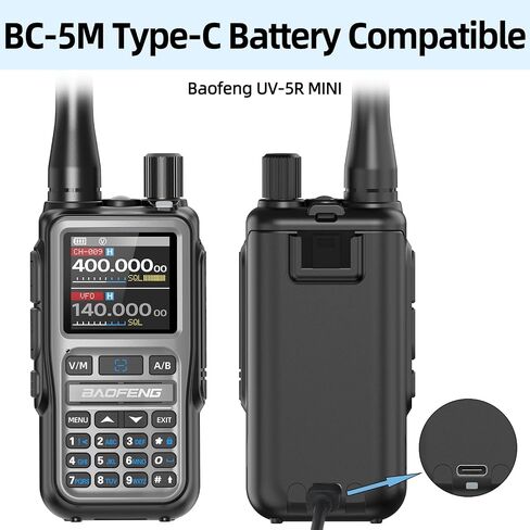 BAOFENG UV-5R MINI Radio Battery for baofeng UV 5R MINI Walkie Talkies with USB-C Charger for Two Way Radio in Saudi Arabia