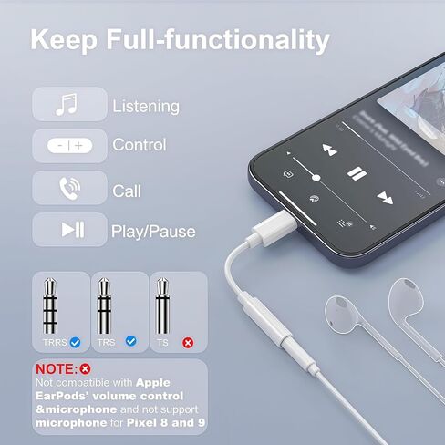 5 عبوات من محول صوت USBc إلى 3.5 مم، محول سماعة الرأس إلى USB C متوافق مع سلسلة iPhone 17/16/15، وSamsung Galaxy S25، وS24، وS23 Ultra، وNote 20، وiPad Pro، وMacBook، وPixel XL والمزيد in Kuwait