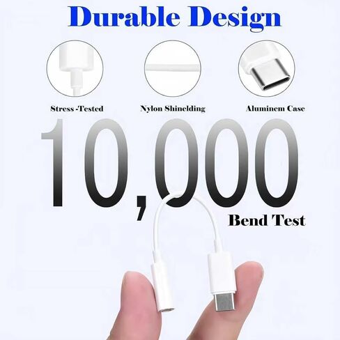 5 عبوات من محول صوت USBc إلى 3.5 مم، محول سماعة الرأس إلى USB C متوافق مع سلسلة iPhone 17/16/15، وSamsung Galaxy S25، وS24، وS23 Ultra، وNote 20، وiPad Pro، وMacBook، وPixel XL والمزيد in Kuwait