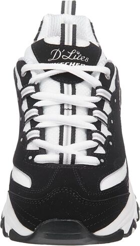 حذاء رياضي نسائي من Skechers Sport D'Lites برباط من الإسفنج الذكي، أكبر مروحة باللون الأزرق الداكن/الأبيض - - 8.5 M US in Kuwait