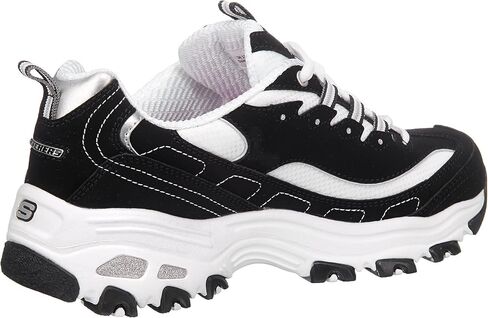 حذاء رياضي نسائي من Skechers Sport D'Lites برباط من الإسفنج الذكي، أكبر مروحة باللون الأزرق الداكن/الأبيض - - 8.5 M US in Kuwait