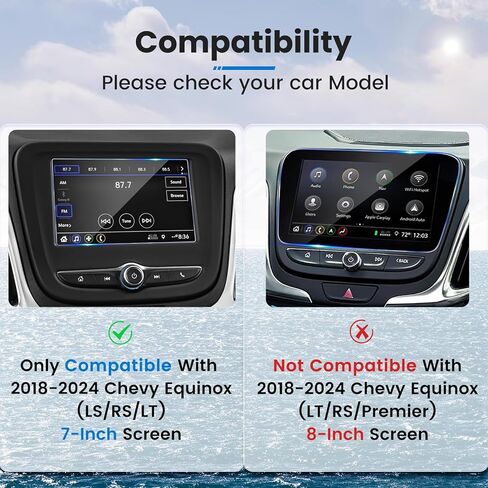 2PACK 2026 2025 Equinox واقي شاشة لـ 2025 2026 Chevy Equinox واقي شاشة من الزجاج المقسى لـ 2026 2025 Chevy Equinox LT/RS/ACTIV (11.3 بوصة Nav.&11 بوصة داش) ملحقات شاشة تعمل باللمس [ليس للمركبات الكهربائية] in Kuwait