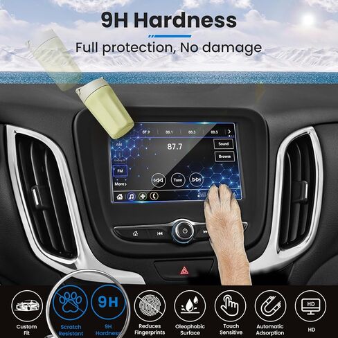 2PACK 2026 2025 Equinox واقي شاشة لـ 2025 2026 Chevy Equinox واقي شاشة من الزجاج المقسى لـ 2026 2025 Chevy Equinox LT/RS/ACTIV (11.3 بوصة Nav.&11 بوصة داش) ملحقات شاشة تعمل باللمس [ليس للمركبات الكهربائية] in Kuwait