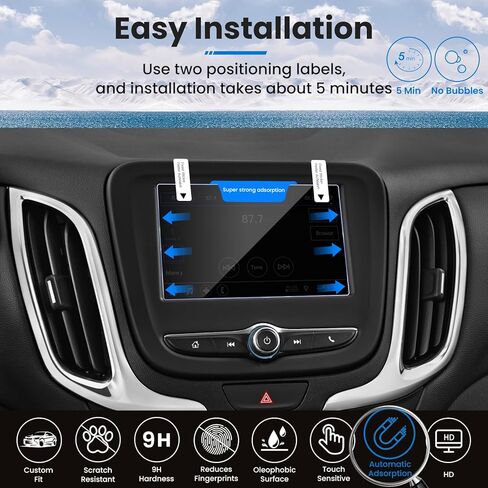 2PACK 2026 2025 Equinox واقي شاشة لـ 2025 2026 Chevy Equinox واقي شاشة من الزجاج المقسى لـ 2026 2025 Chevy Equinox LT/RS/ACTIV (11.3 بوصة Nav.&11 بوصة داش) ملحقات شاشة تعمل باللمس [ليس للمركبات الكهربائية] in Kuwait