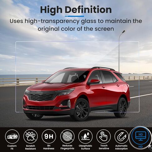 2PACK 2026 2025 Equinox واقي شاشة لـ 2025 2026 Chevy Equinox واقي شاشة من الزجاج المقسى لـ 2026 2025 Chevy Equinox LT/RS/ACTIV (11.3 بوصة Nav.&11 بوصة داش) ملحقات شاشة تعمل باللمس [ليس للمركبات الكهربائية] in Kuwait