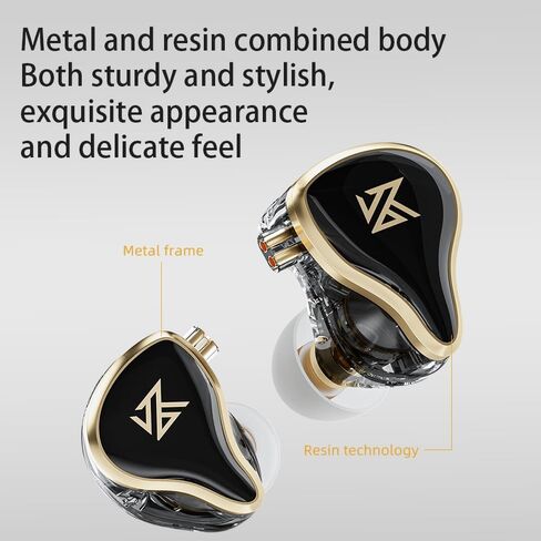 سماعات أذن KZ ZAS مكونة من 16 وحدة بتقنية Hybrid Technology Drive سلكية، kz IEM داخل الأذن، سماعة رأس HiFi داخل الأذن، جودة صوت عالية مع كابل مطلي بالفضة (بدون ميكروفون، أبيض) in Kuwait