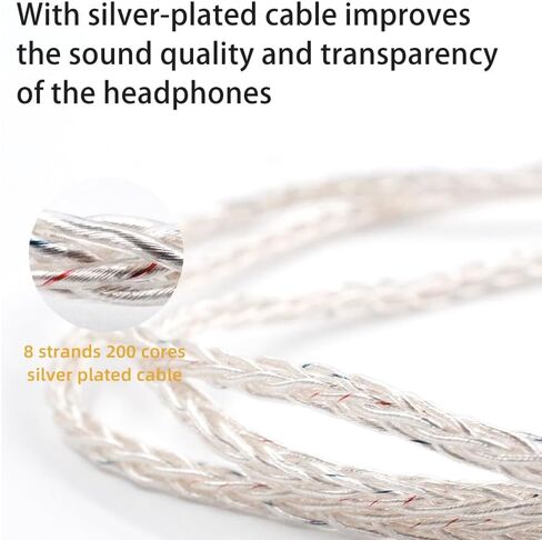 سماعات أذن KZ ZAS مكونة من 16 وحدة بتقنية Hybrid Technology Drive سلكية، kz IEM داخل الأذن، سماعة رأس HiFi داخل الأذن، جودة صوت عالية مع كابل مطلي بالفضة (بدون ميكروفون، أبيض) in Kuwait