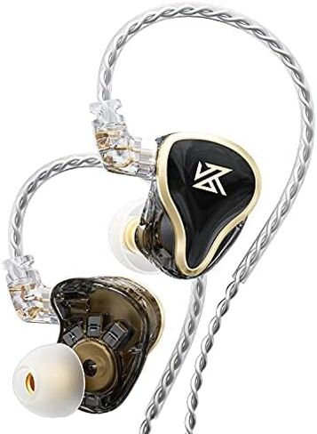 سماعات أذن KZ ZAS مكونة من 16 وحدة بتقنية Hybrid Technology Drive سلكية، kz IEM داخل الأذن، سماعة رأس HiFi داخل الأذن، جودة صوت عالية مع كابل مطلي بالفضة (بدون ميكروفون، أبيض) in Kuwait