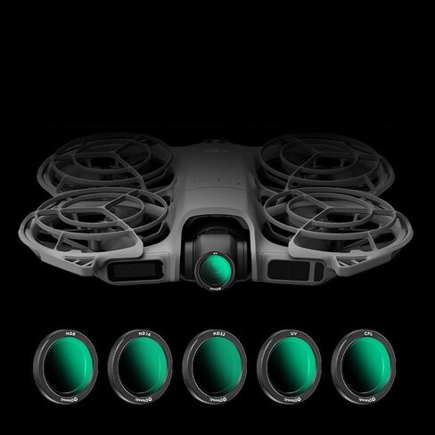 مجموعة مرشحات الأشعة فوق البنفسجية من الزجاج البصري ND & CPL لـ DJI NEO 2 مستقطبة لتعزيز الوضوح وتعديل التعرض الدقيق ومقاوم للصدمات ومقاوم للزيوت ومضاد للغبار وكثافة محايدة وملحقات مرشح العدسات (الأشعة فوق البنفسجية) in Kuwait