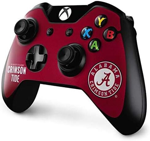 ملصق Skinit المخصص للألعاب متوافق مع وحدة تحكم Xbox One - تصميم مرخص رسميًا من College Alabama Crimson Pride in Saudi Arabia