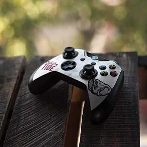 ملصق Skinit المخصص للألعاب متوافق مع وحدة تحكم Xbox One S - تصميم شبكي مرخص رسميًا من College Alabama Crimson Tide Net in Saudi Arabia