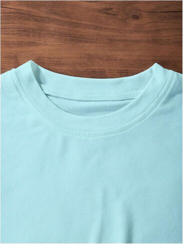 QJQ Girl's Bow Letter Graphic T Shirts Short Sleeve Crewneck Crop Tops Tees Summer Trendy Preppy Clot in Kuwait