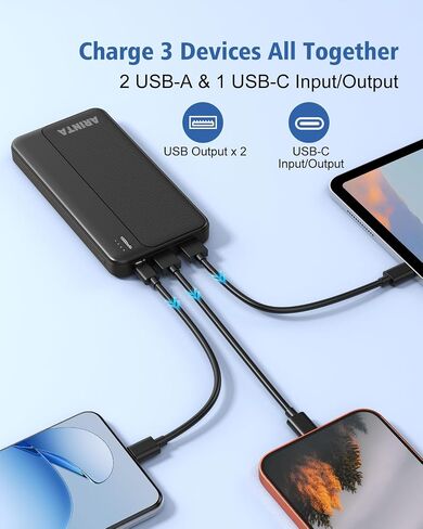 5V 2A Battery Pack Power Bank for Heated Vest, Heated Jackets, Heated Pants, 10000mAh Packet Size Portable Charger for Heated Clothing, USB Heated Blankets, Heated Coats. (Black) in Saudi Arabia
