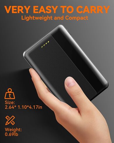 حزمة بطارية سترة مُحدثة - 5V2.4A، مخرج USB 10000 مللي أمبير في الساعة قابل لإعادة الشحن لتدفئة السترات والمعاطف والسراويل والملابس الداخلية، مع ملحقات الشحن. in Kuwait