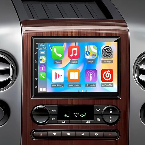[4+64G] ستيريو سيارة Android 13 مع Carplay لاسلكي وAndroid Auto لسيارة Ford F150 F250 F350 E-250 E-350 Escape Focus ترقية راديو تعمل باللمس مع كاميرا AHD، ملاحة GPS، SWC، WiFi، FM، بلوتوث in Kuwait