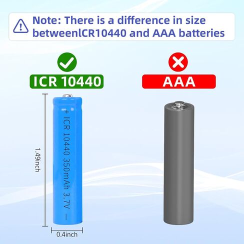 18350 Battery Lithium 2 Pack,3.7V Rechargeable Battery 1100mAh Flat Top for Flashlight, Solar Garden Light and More in Saudi Arabia