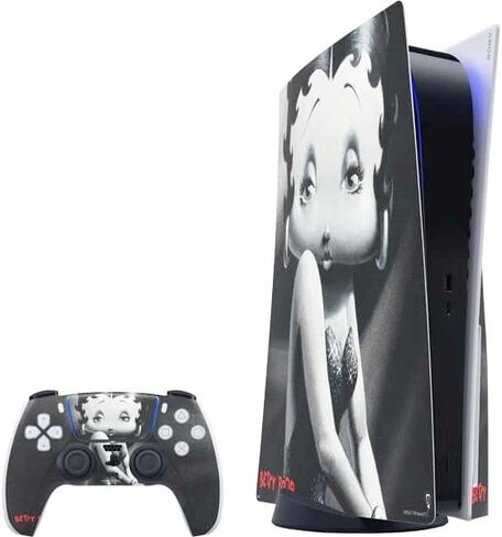 ملصق Skinit المخصص للألعاب متوافق مع حزمة PS5 - تصميم فستان Betty Boop Little Black المرخص رسميًا in Kuwait
