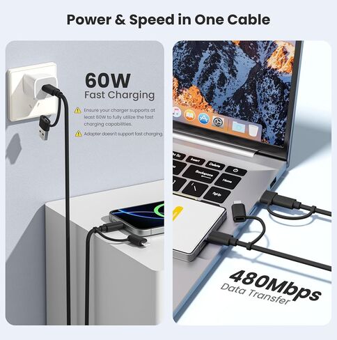 Elebase for iPhone 17 USB C Charger Cable,Multi 4 in 1 Charging Cord 6.6FT in Saudi Arabia