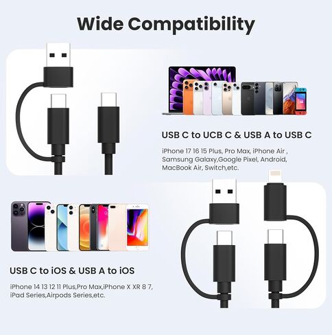 Elebase for iPhone 17 USB C Charger Cable,Multi 4 in 1 Charging Cord 6.6FT in Saudi Arabia