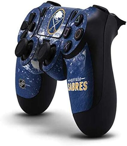 Skinit Decal Gaming Skin Compatible with PS4 Controller - Officially Licensed NHL Buffalo Sabres Home Jersey Design in Saudi Arabia
