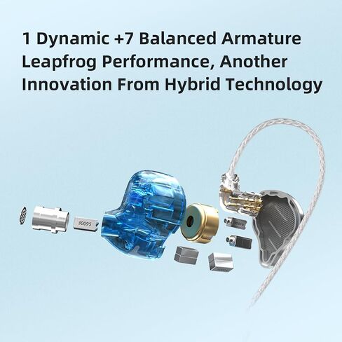 سماعات أذن KZ Zax 16 Driver Hybrid، سماعات رأس سلكية عالية الدقة، 1DD+7BA، جودة صوت عالية، صوت جهير عميق، كابل 2Pin قابل للفصل، أسود in Kuwait