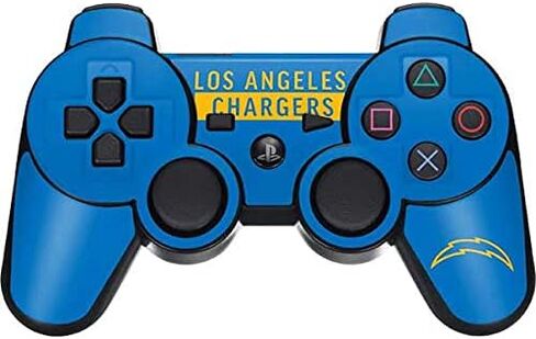 Skinit Decal Gaming Skin Compatible with PS3 Dual Shock Wireless Controller - Officially Licensed NFL Los Angeles Chargers Blue Performance Series Design in Saudi Arabia