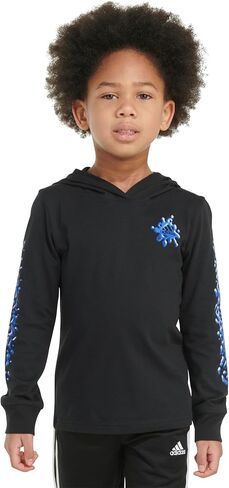 adidas Boys' Long Sleeve Cotton Jersey Hooded T-Shirt Tee in Saudi Arabia