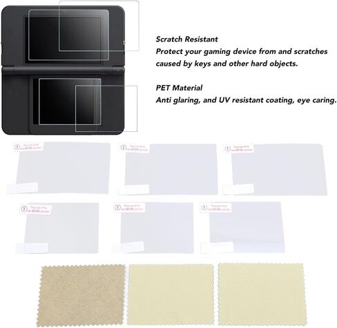 Dpofirs Handheld Game Machine Screen Protector Compatible New 3DS XL, HD Clear Film for Bottom Screen, for New 3DS Console Handheld System in Saudi Arabia