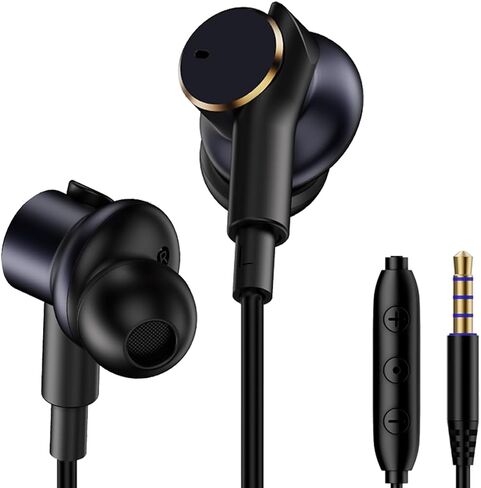 Wired Earphones Immersive Bass Noise Cancellation Call,Four Units in-Ear Headphones Wired Earbuds with Microphone Noise-canceling,subwoofer and Clear DAC decoded Sound Universal USB C 3.5mm Plug in Kuwait