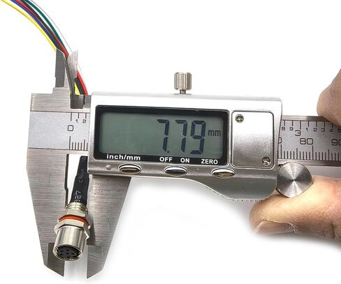 1.64 قدم M8 6 دبوس كابل موصل ذكر رمز، IP67 كابل تثبيت خلفي مقاوم للماء غير محمي بمقبس طيران مستقيم مقبس مستشعر كهربائي (0.5 متر) in Kuwait