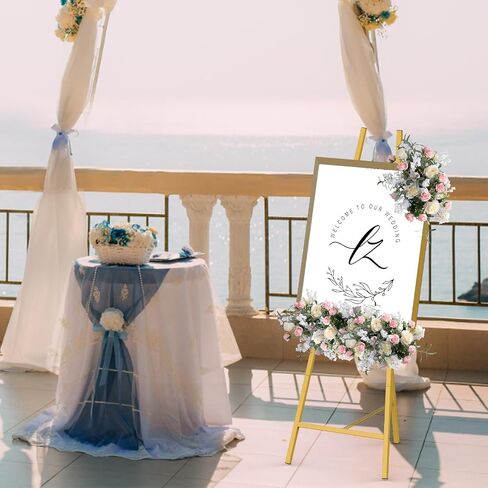 2 حزمة الذهب easel موقف لافتة ، وقبلا قابلة للتعديل الحامل dispale ، والمعادن الأرضية كبيرة الحصار الدافعة للصور ، وملصق الزفاف يقف للاستحمام للأطفال ، وحفلات أعياد الميلاد in Saudi Arabia