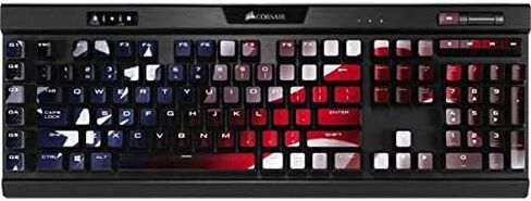 Skinit Decal Skin Compatible with K95 RGB Platinum Mechanical Gaming Keyboard - Skinit Originally Designed The American Flag Design in Saudi Arabia