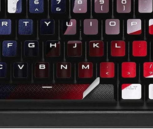 Skinit Decal Skin Compatible with K95 RGB Platinum Mechanical Gaming Keyboard - Skinit Originally Designed The American Flag Design in Saudi Arabia