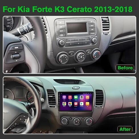 [4+64G] ستيريو سيارة Android 13 مع تشغيل لاسلكي وAndroid Auto لسيارة Kia Forte K3 Cerato 2013 2014 2015 2016 2017 2018 ترقية راديو شاشة تعمل باللمس مع كاميرا AHD، ملاحة GPS، SWC، WiFi، FM، بلوتوث in Saudi Arabia