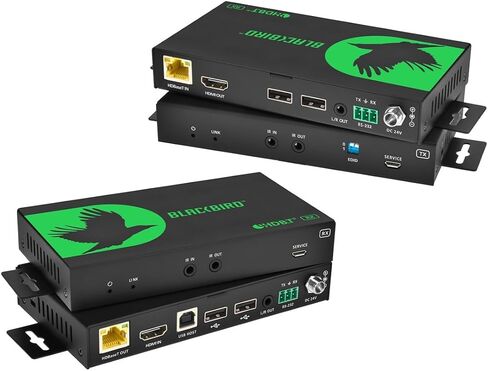 موسع Monoprice Blackbird Advanced HDBaseT 3.0، 4K60 HDMI 2.0b وHDCP 2.2، حتى 4K2K@60 هرتز (YUV 4:4:4)، عرض نطاق فيديو 18 جيجابت في الثانية - سلسلة Pro‑Sumer in Saudi Arabia