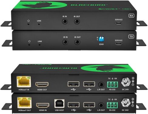 موسع Monoprice Blackbird Advanced HDBaseT 3.0، 4K60 HDMI 2.0b وHDCP 2.2، حتى 4K2K@60 هرتز (YUV 4:4:4)، عرض نطاق فيديو 18 جيجابت في الثانية - سلسلة Pro‑Sumer in Saudi Arabia
