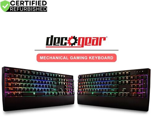 Deco Gear MECHBRD100 Mechanical Gaming Keyboard - RGB Back Lighting - Anti-Ghosting Black - (Renewed) in Kuwait