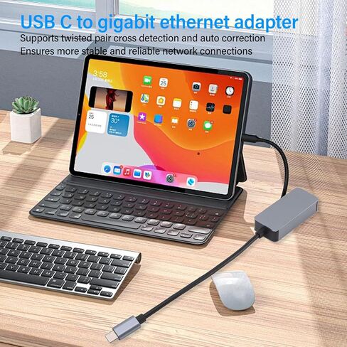 محول USB C إلى إيثرنت، محول إيثرنت من النوع C إلى RJ45 جيجابت، محول شبكة LAN، محول USB C إلى RJ45 LAN لـ 7 8 8.1 10، OS X in Kuwait