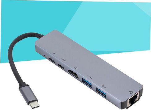 Artibetter USB to Adapter Type c to Ethernet Port Gigabit Ethernet LAN Adapter USB Hub Charger Light Grey in Saudi Arabia