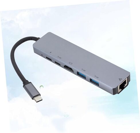 Artibetter USB to Adapter Type c to Ethernet Port Gigabit Ethernet LAN Adapter USB Hub Charger Light Grey in Saudi Arabia