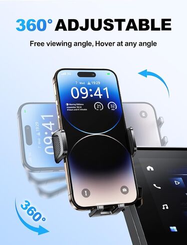 Car Phone Holder for Toyota Rav4 2019-2025 Accessories,8-Inch Screen Fixed Clip,Ultra-Stable Clip with Anti-Shake,360° Rotation Smart Phone Mount in Saudi Arabia