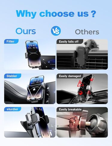 Car Phone Holder for Toyota Rav4 2019-2025 Accessories,8-Inch Screen Fixed Clip,Ultra-Stable Clip with Anti-Shake,360° Rotation Smart Phone Mount in Saudi Arabia