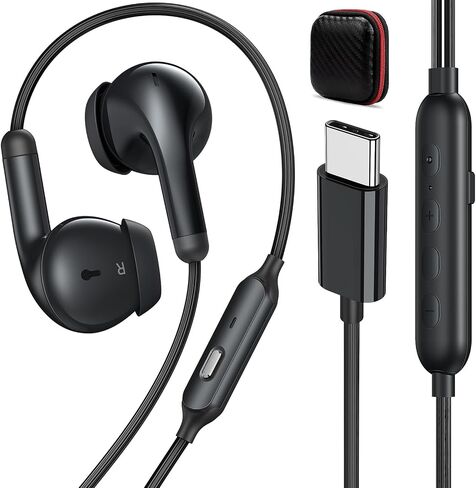iMangoo 3 EQ Mode USB C Headphones Wired Earbuds with Microphone DAC HiFi Bass Sound Type C Earphones Plug in Ear Buds for iPhone 17 Air 16 Pro Max 15 for Samsung S25 S24 for Google Pixel 10 White in Saudi Arabia