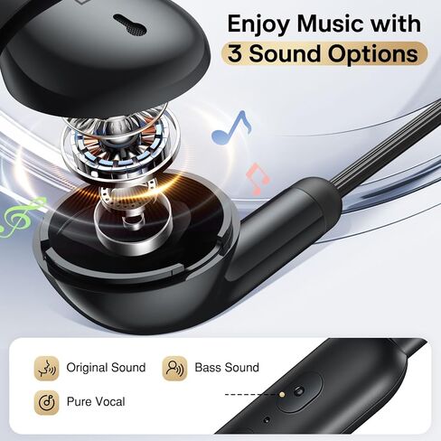 iMangoo 3 EQ Mode USB C Headphones Wired Earbuds with Microphone DAC HiFi Bass Sound Type C Earphones Plug in Ear Buds for iPhone 17 Air 16 Pro Max 15 for Samsung S25 S24 for Google Pixel 10 White in Saudi Arabia